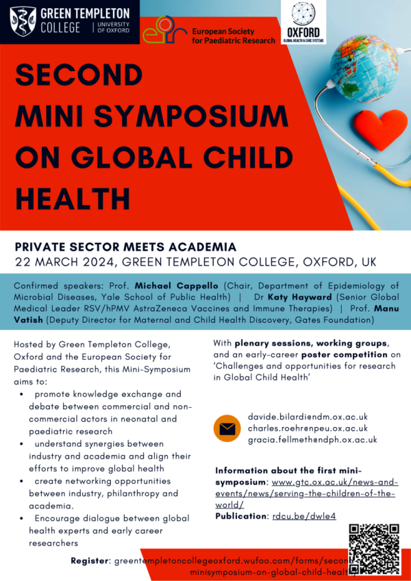 2nd Green Templeton College Mini Symposium on Global Child Health. Thumbnail preview of the file.