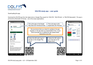 DOLFIN study app user guide. Thumbnail preview of the file.