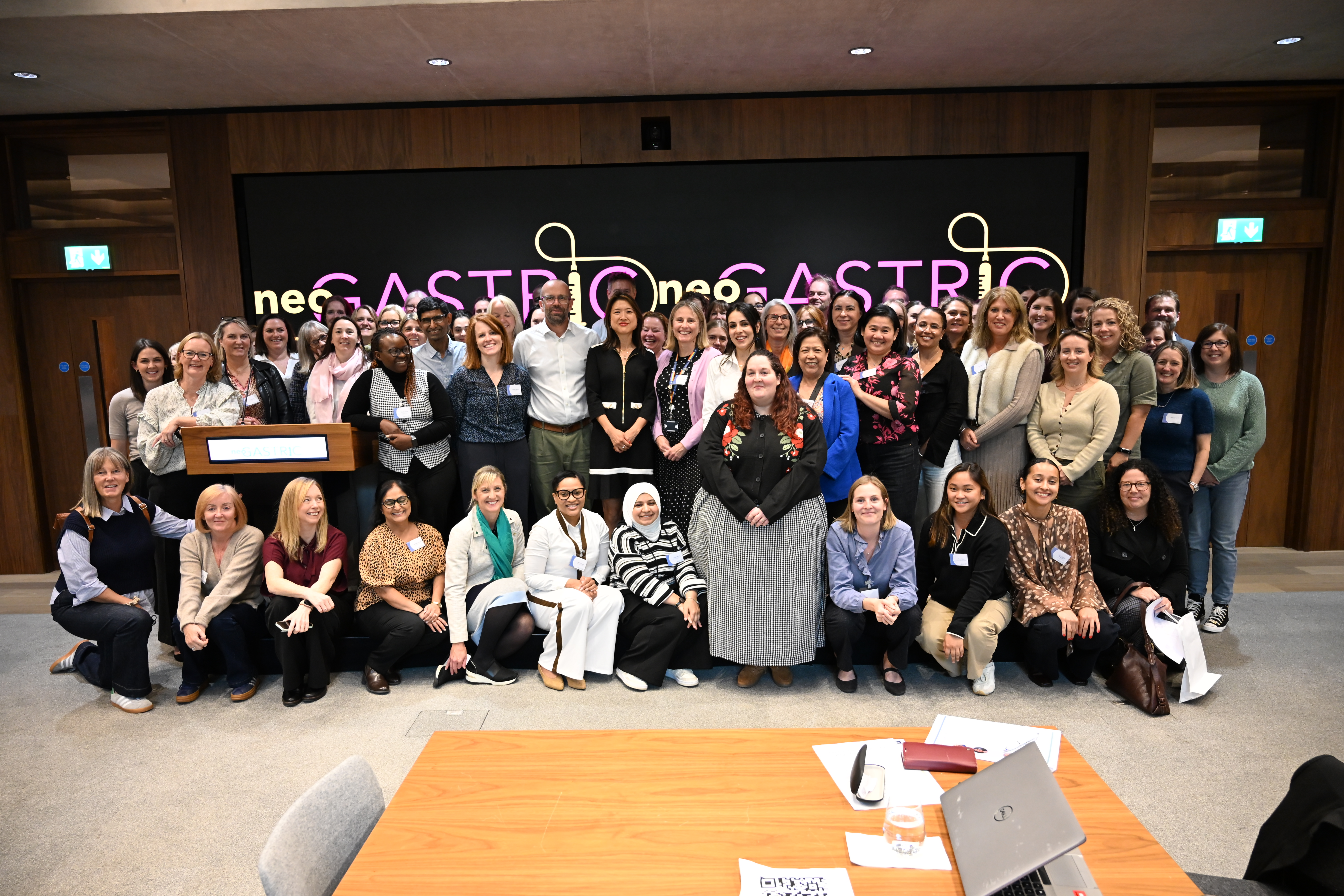 A group photo of the neoGASTRIC Trial team