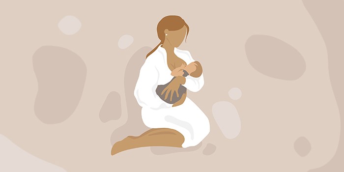 Mother feeding baby with breast
